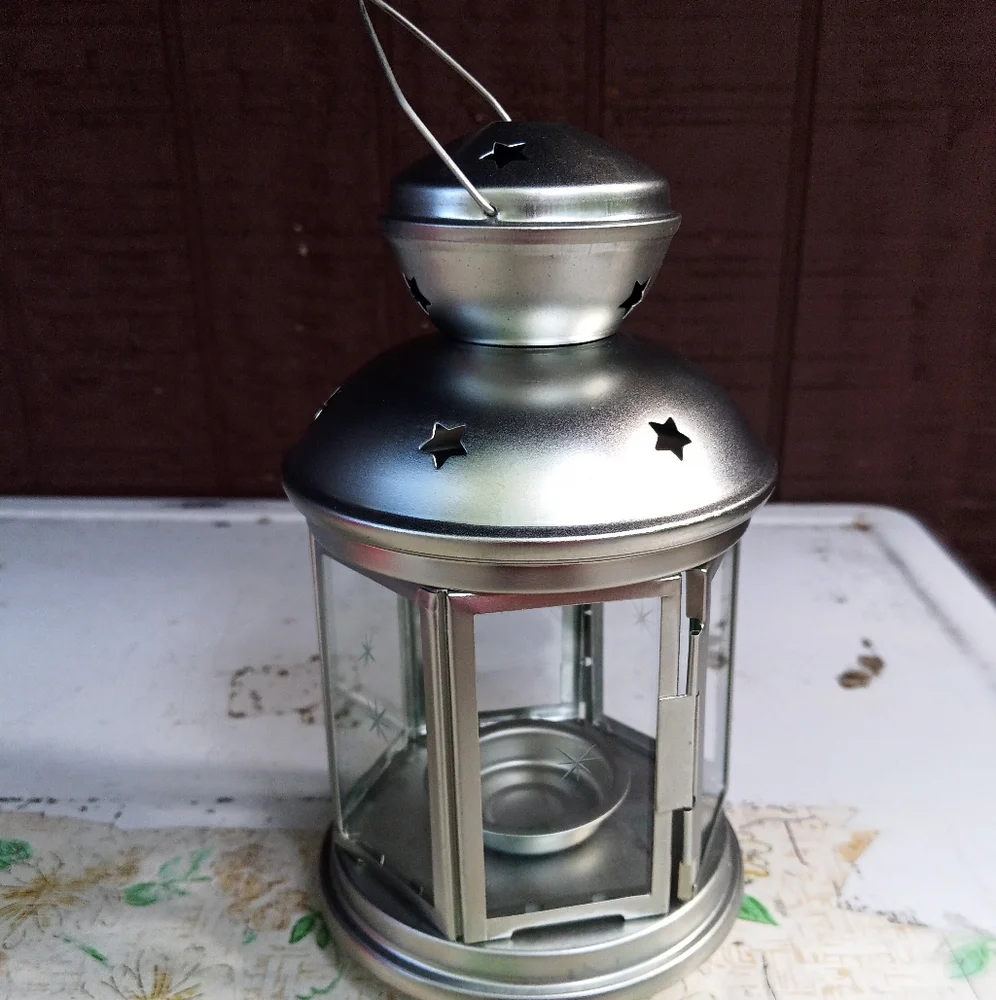 IKEA lantern silver
